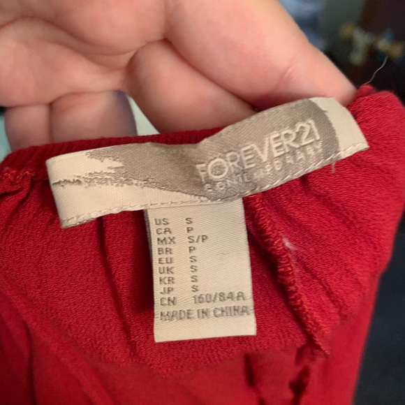 red Off the shoulder top - Picture 2 of 5